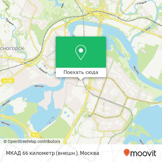 Карта МКАД 66 километр (внешн.)