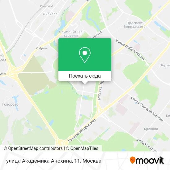 Карта улица Академика Анохина, 11