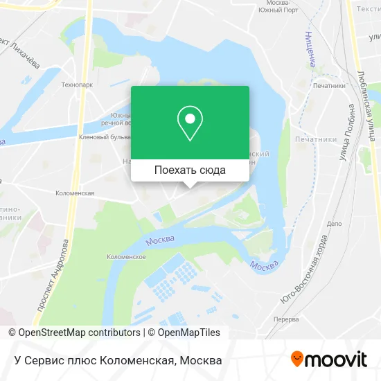 Карта У Сервис плюс Коломенская
