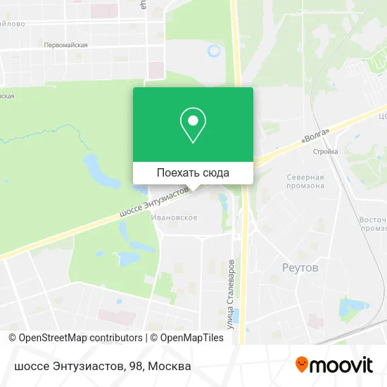 Карта шоссе Энтузиастов, 98