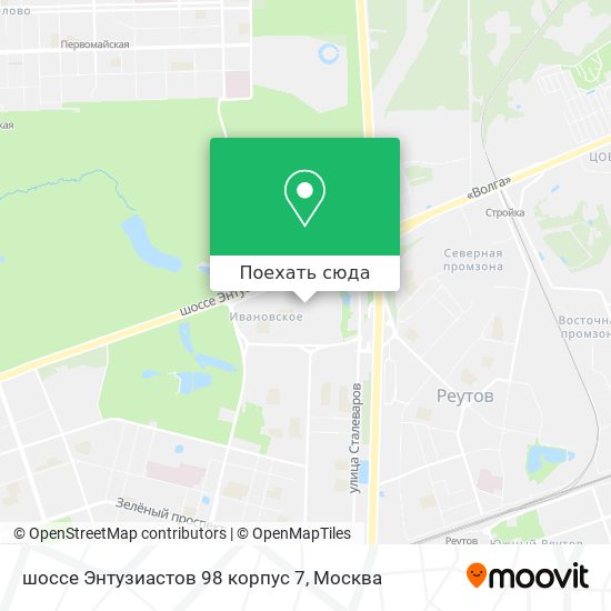 Карта шоссе Энтузиастов 98 корпус 7