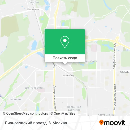 Карта Лианозовский проезд, 8