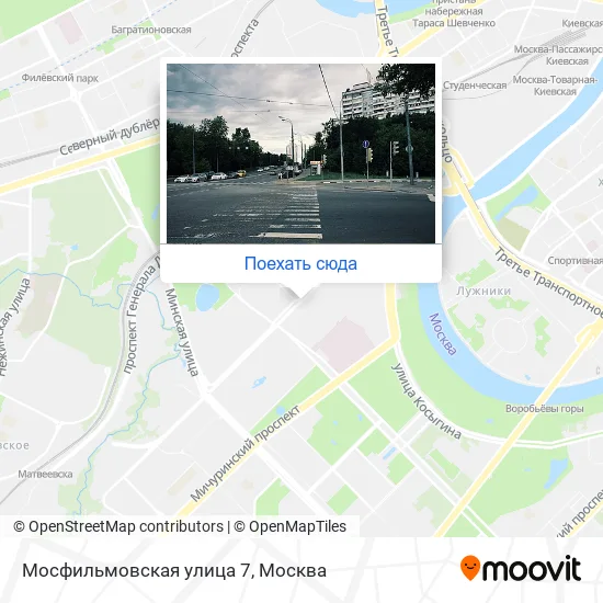 Карта Мосфильмовская улица 7