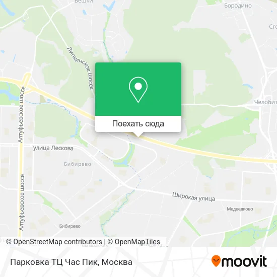 Карта Парковка ТЦ Час Пик