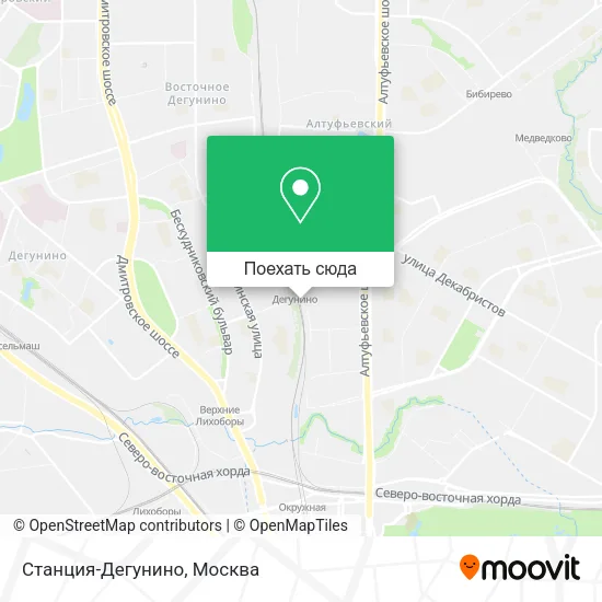 Карта Станция-Дегунино