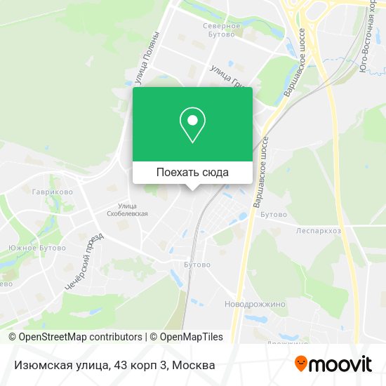 Карта Изюмская улица, 43 корп 3