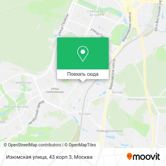 Карта Изюмская улица, 43 корп 3