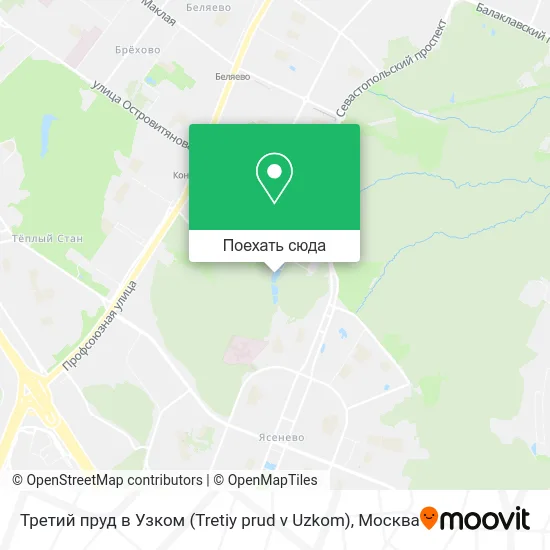 Карта Третий пруд в Узком (Tretiy prud v Uzkom)