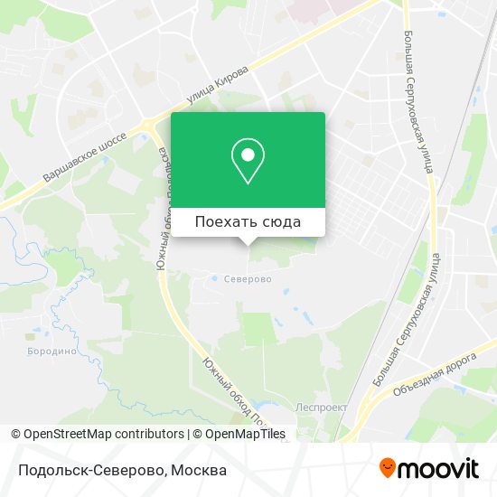 Карта Подольск-Северово