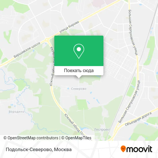 Карта Подольск-Северово