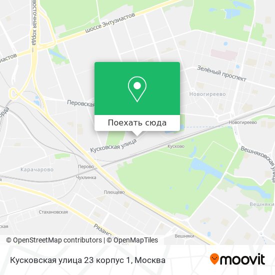 Карта Кусковская улица 23 корпус 1
