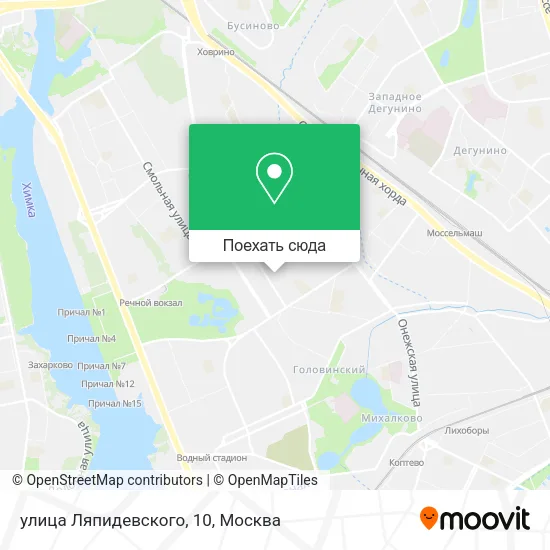Карта улица Ляпидевского, 10