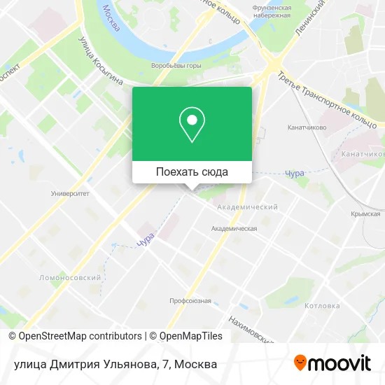 Карта улица Дмитрия Ульянова, 7