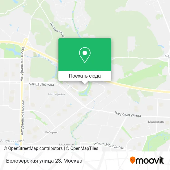 Карта Белозерская улица 23