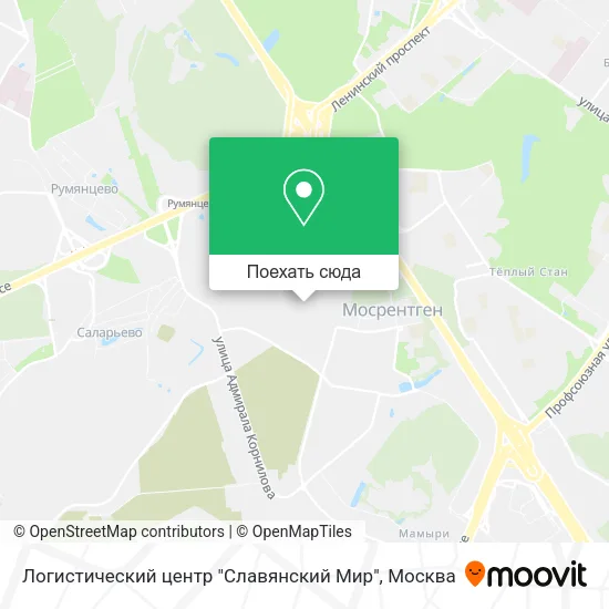 Карта Логистический центр "Славянский Мир"