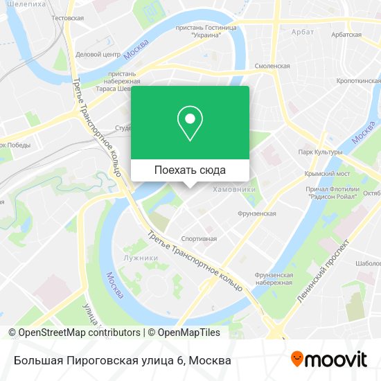 Карта Большая Пироговская улица 6