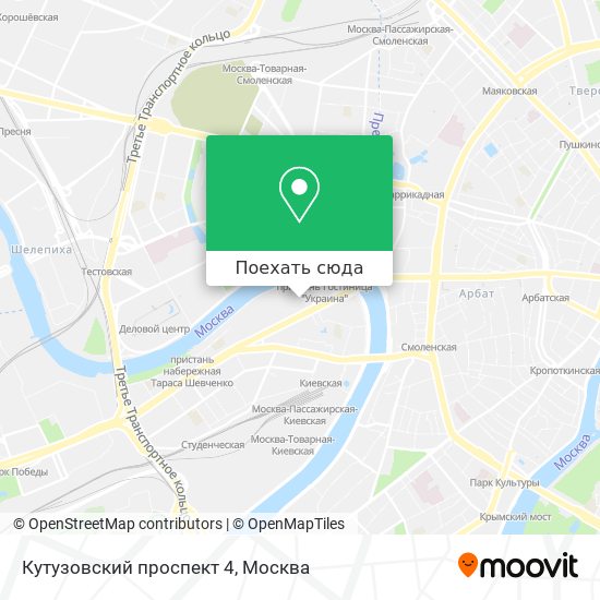 Карта Кутузовский проспект 4