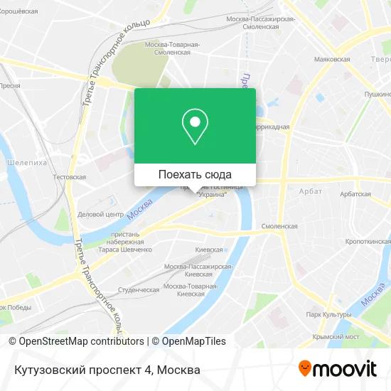 Карта Кутузовский проспект 4