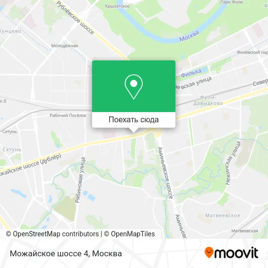 Карта Можайское шоссе 4