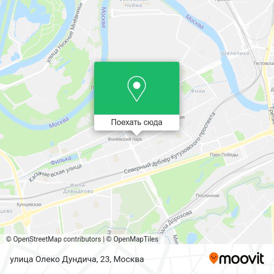 Карта улица Олеко Дундича, 23