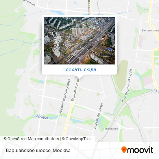 Карта Варшавское шоссе