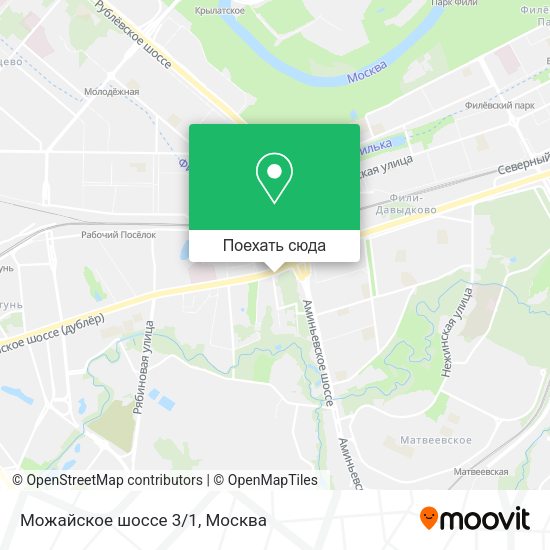 Карта Можайское шоссе 3/1