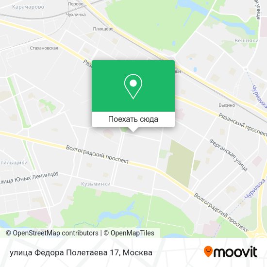 Карта улица Федора Полетаева 17