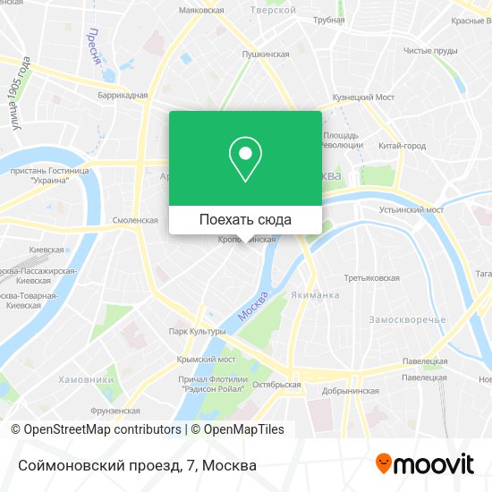 Карта Соймоновский проезд, 7
