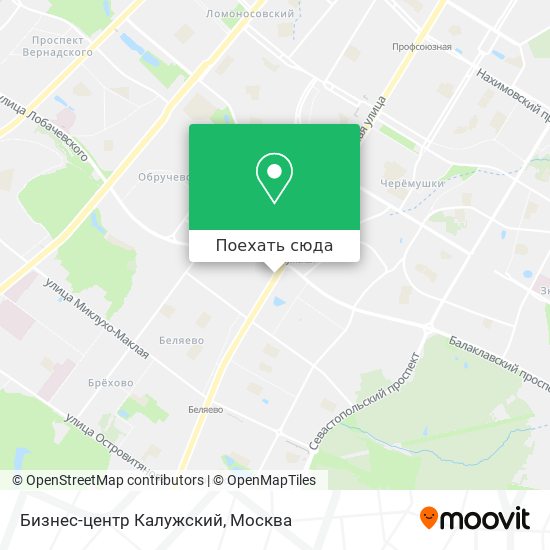 Карта Бизнес-центр Калужский