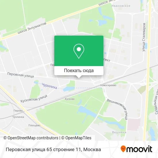 Карта Перовская улица 65 строение 11