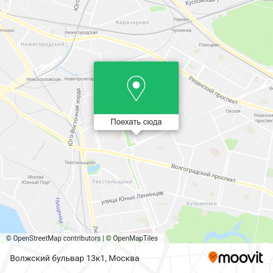 Карта Волжский бульвар 13к1