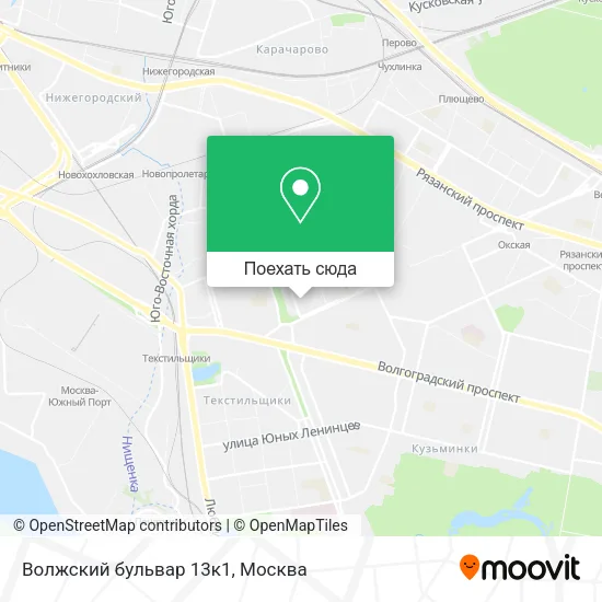 Карта Волжский бульвар 13к1