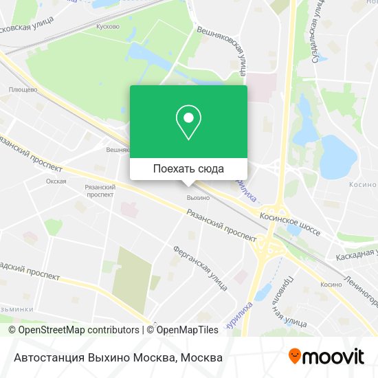 Карта Автостанция Выхино Москва