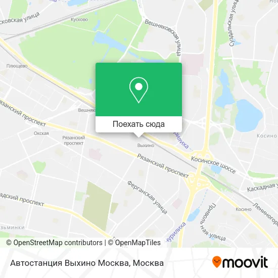 Карта Автостанция Выхино Москва