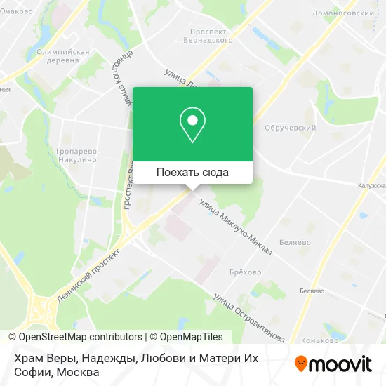 Карта Храм Веры, Надежды, Любови и Матери Их Софии