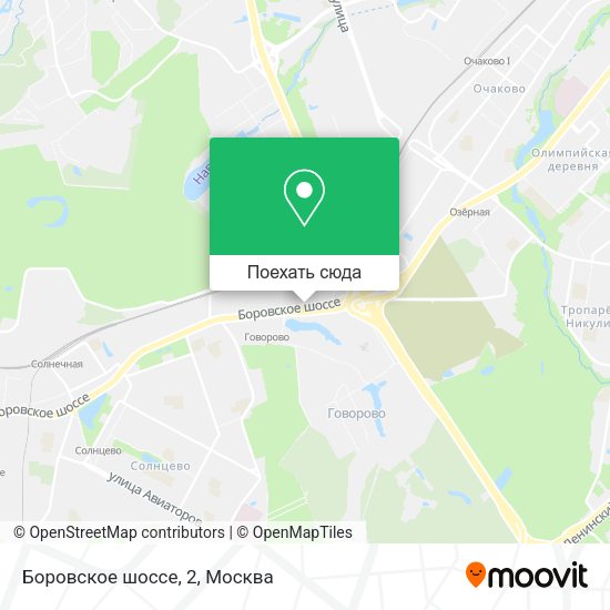 Карта Боровское шоссе, 2