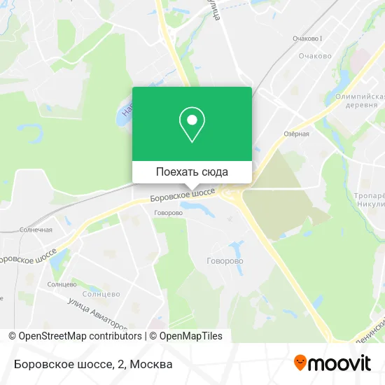 Карта Боровское шоссе, 2