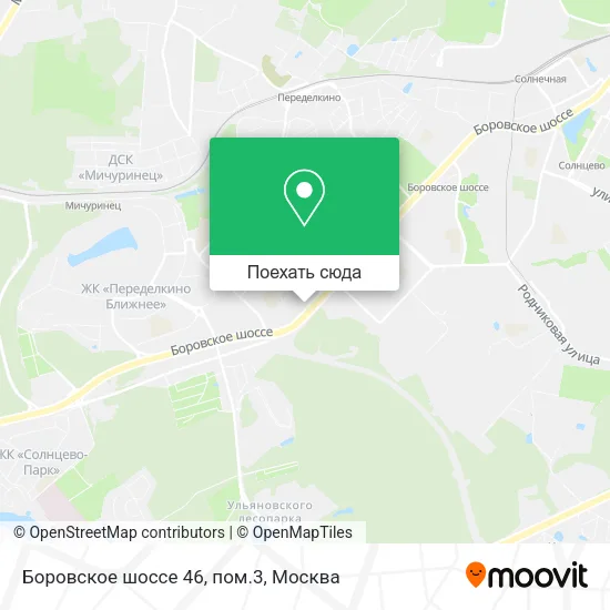 Карта Боровское шоссе 46, пом.3