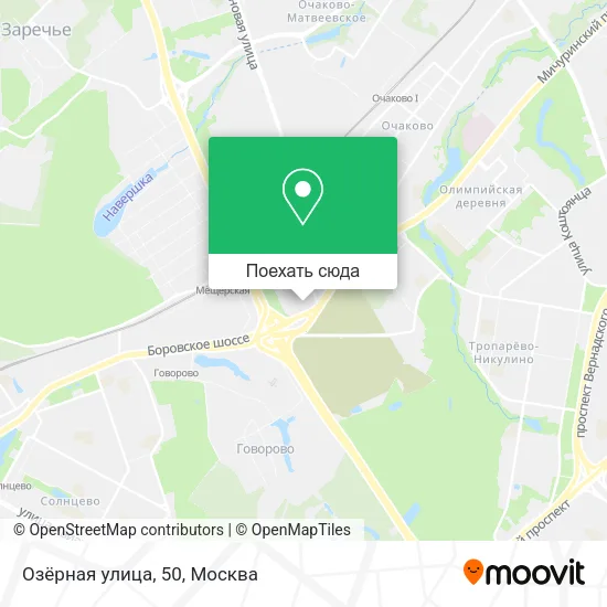 Карта Озёрная улица, 50