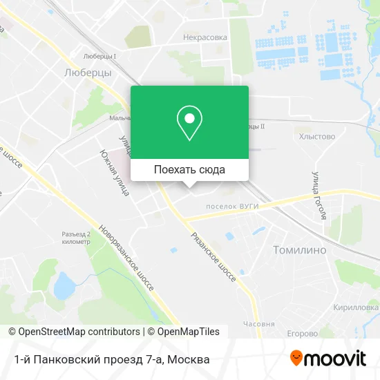 Карта 1-й Панковский проезд 7-а