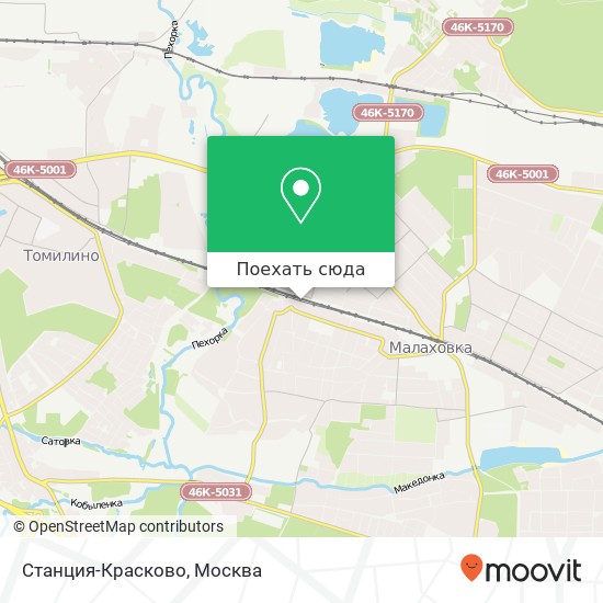 Карта Станция-Красково
