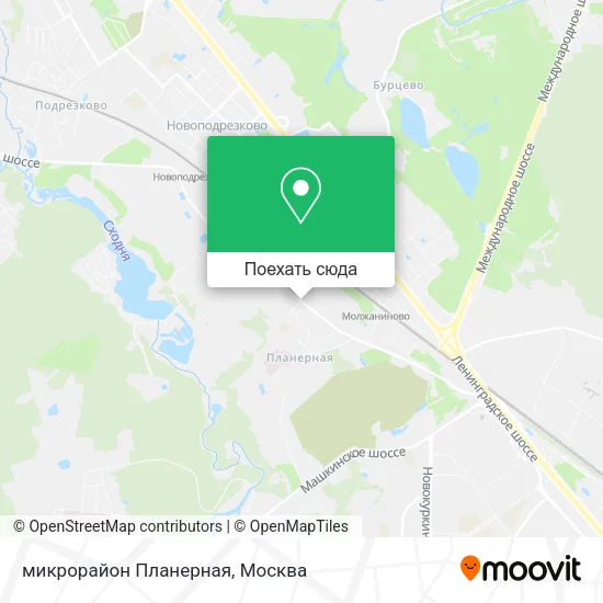 Карта микрорайон Планерная