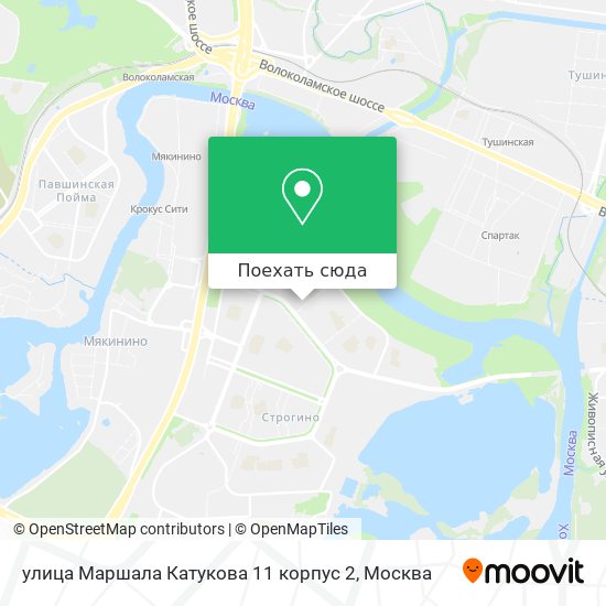 Карта улица Маршала Катукова 11 корпус 2