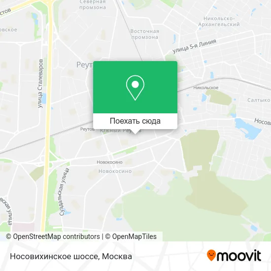 Карта Носовихинское шоссе