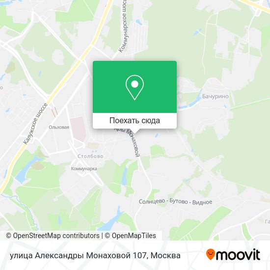 Карта улица Александры Монаховой 107