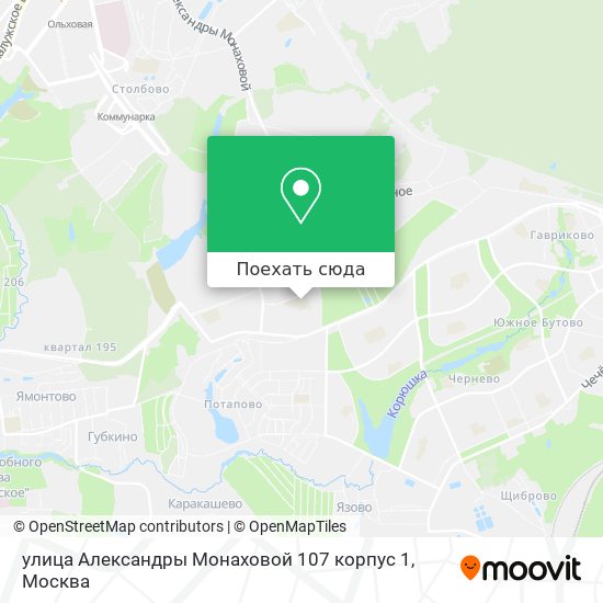Карта улица Александры Монаховой 107 корпус 1