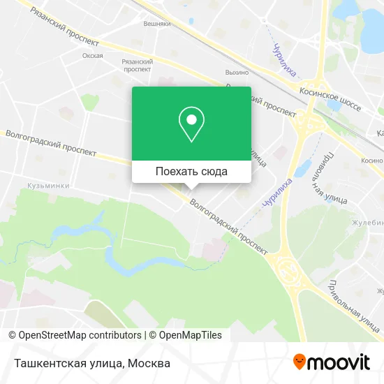 Карта Ташкентская улица