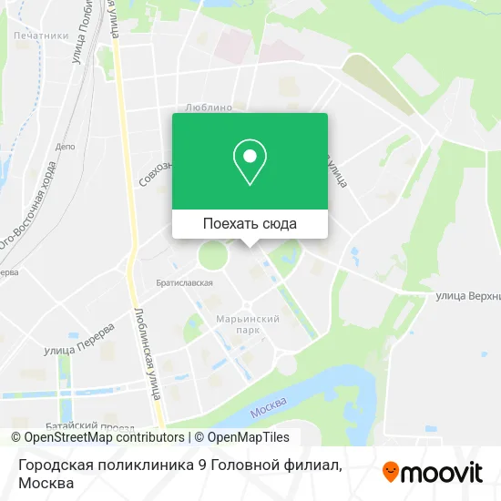 Карта Городская поликлиника 9 Головной филиал