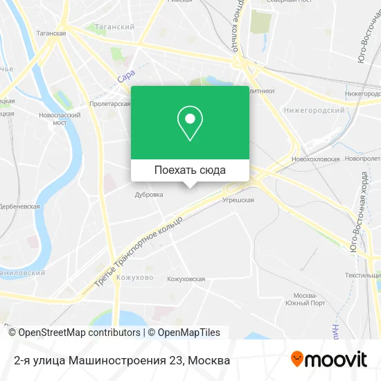 Карта 2-я улица Машиностроения 23