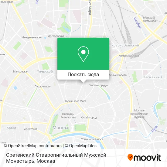Карта Сретенский Ставропигиальный Мужской Монастырь